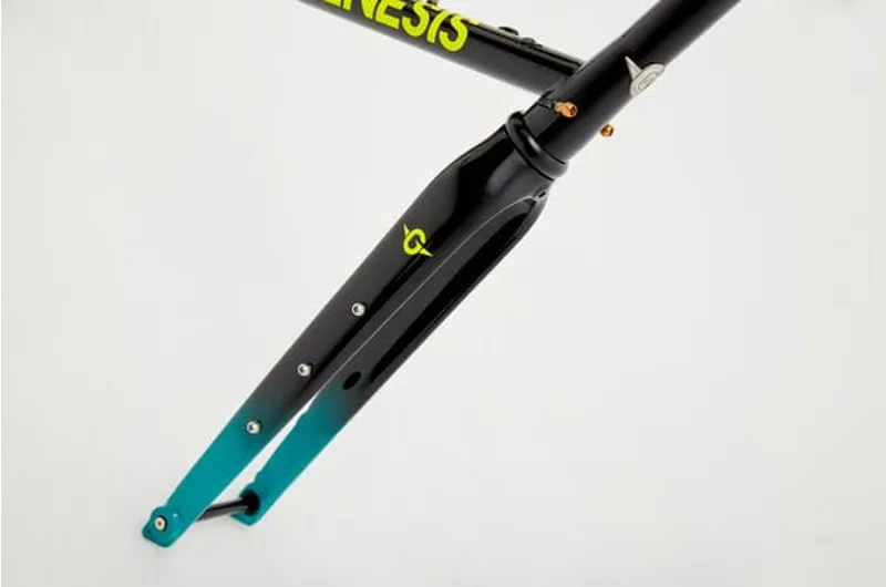 Genesis Fugio Steel Gravel Frameset - Green / Black-3